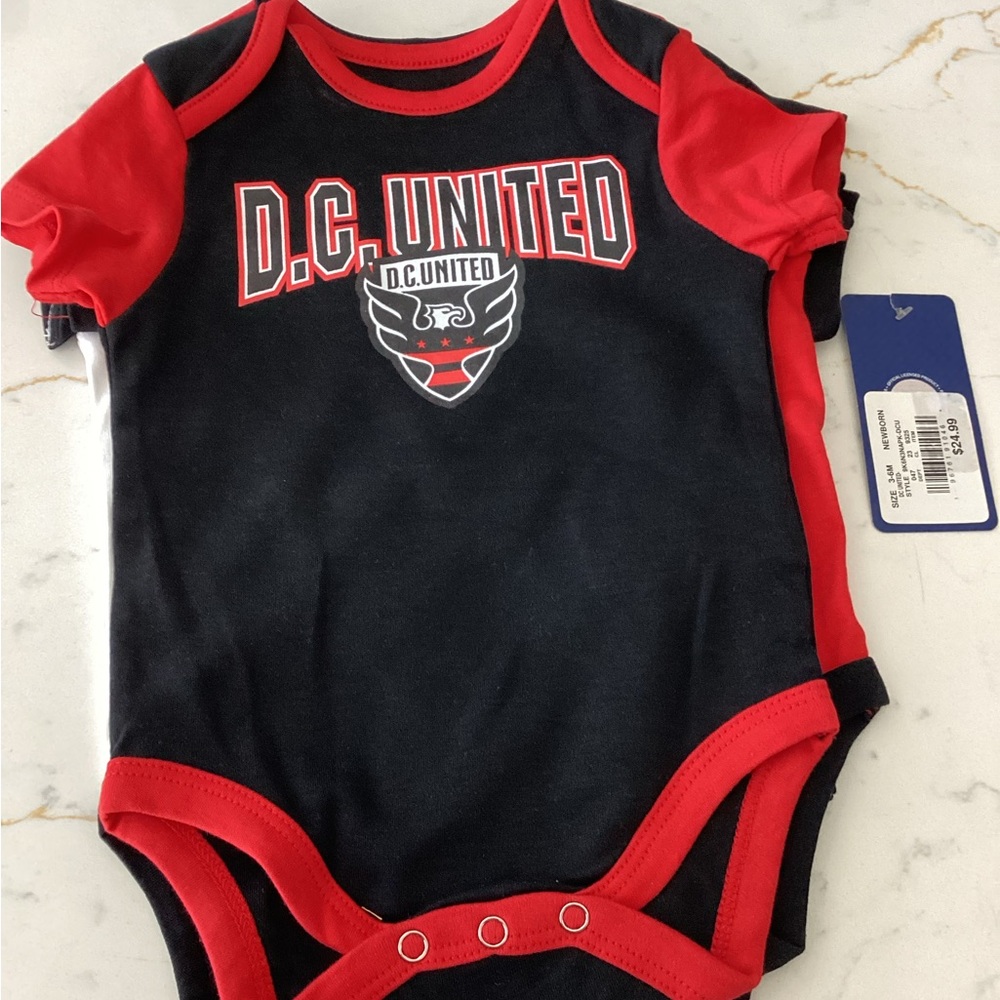Kids One Piece - Black and Red DC United